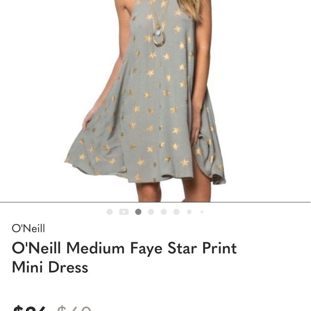 O'Neill Kids Starry Gray and Gold Dress
